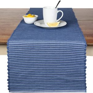 Sticky Toffee Chunky Ribbed Reversible Table Runner, 14" x 72"